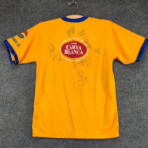 Cemento Monterrey Boys Soccer Jersey Yellow Size Actual 32x24 Autographed Signed - Picture 2 of 16